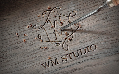 WM studio 花艺工作室品牌LOGO设计