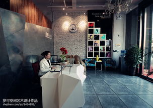 混搭风格工作室前台装修效果图 – 设计本装修效果图